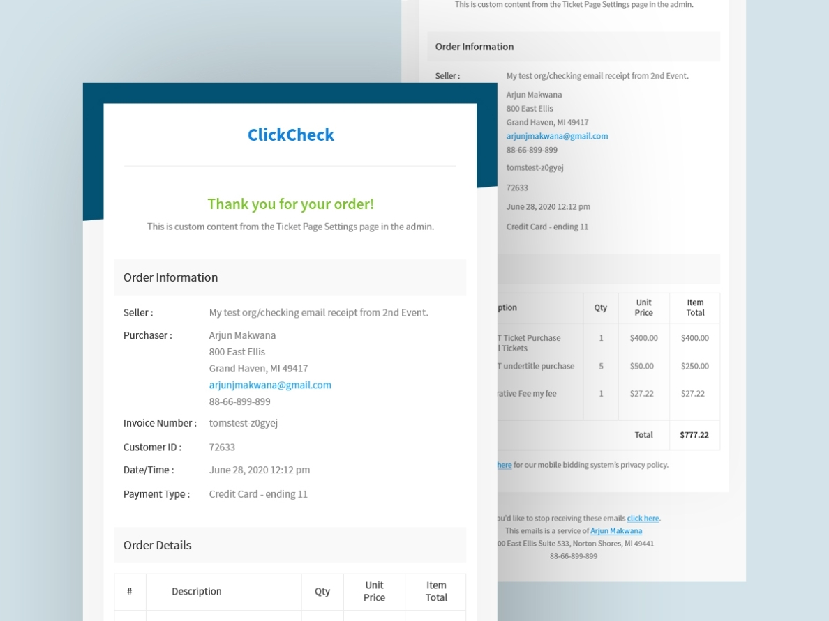 Email Template - Invoice Information - Uplabs Within Invoice Email Template Html