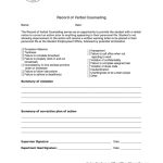Employee Verbal Counseling Form - Fill Online, Printable, Fillable in Letter Of Counseling Template