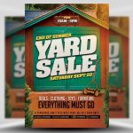 End Of Summer Yard Sale Flyer Template - Flyerheroes throughout Free Yard Sale Flyer Template