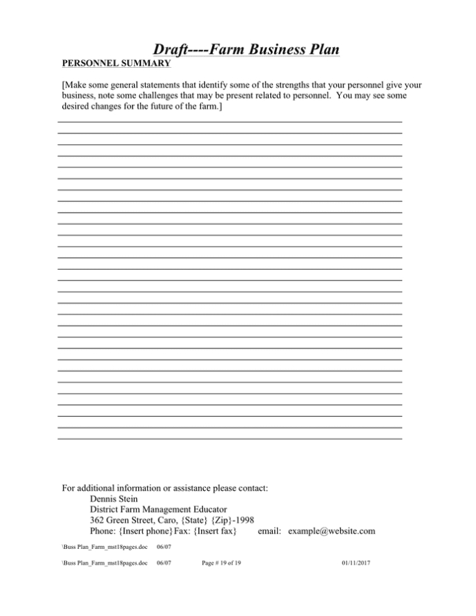 Farm Business Plan In Word And Pdf Formats - Page 19 Of 19 Regarding Ranch Business Plan Template
