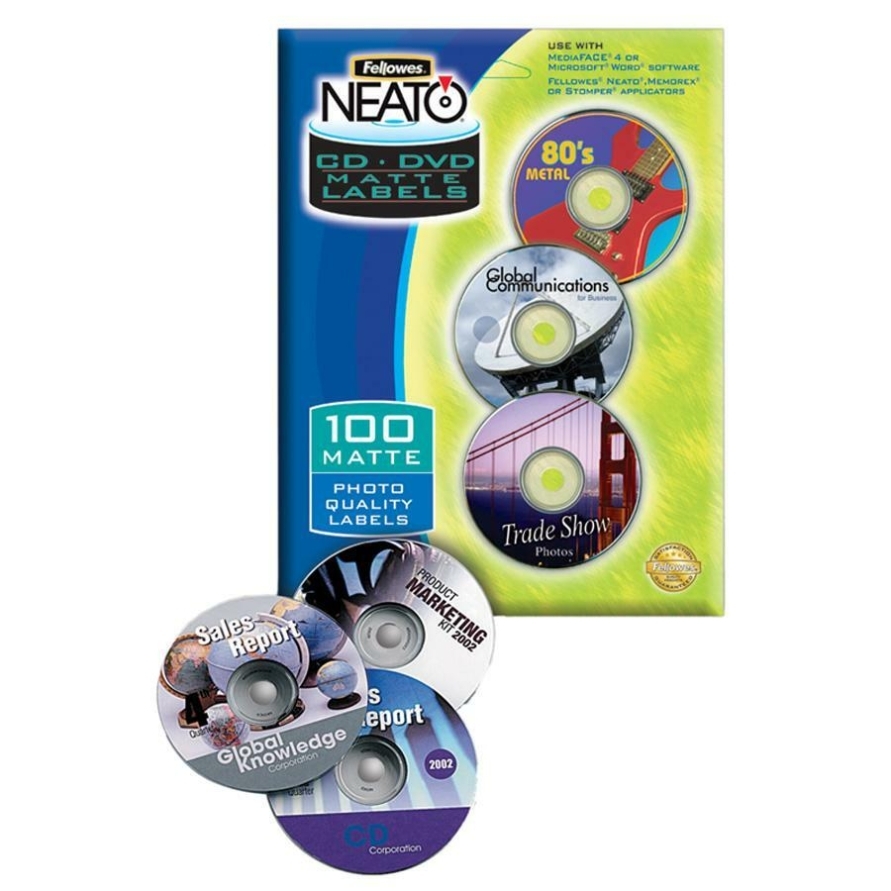 Fellowes Neato Cd/Dvd Label - Fel99941 | Officesupply Throughout Neato By Fellowes Cd Label Template