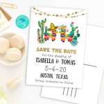 Fiesta Save The Date Postcard Template Download Printable | Etsy with Save The Date Postcards Templates
