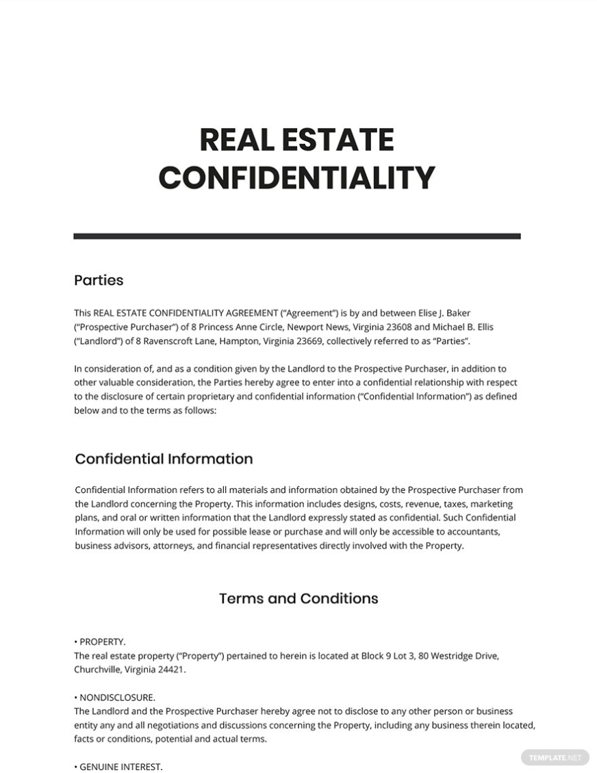 Financial Confidentiality Agreement Template - Google Docs, Word, Apple Pertaining To Financial Confidentiality Agreement Template