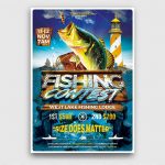 Fishing Contest Flyer Template - Tournament Psd Design Photoshop regarding Fishing Tournament Flyer Template
