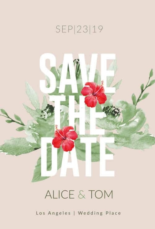 Floral Save The Date Card | Wedding Psd - Creative Flyers Throughout Save The Date Flyer Template