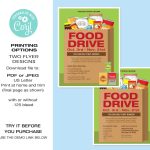 Food Drive Flyer Template Canned Food Drive Flyer | Etsy with regard to Food Drive Flyer Template