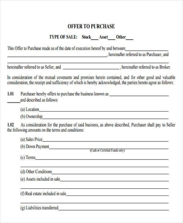 Formal Offer Letter Template - 11+ Free Word, Pdf Format Download For Offer To Purchase Business Agreement Template
