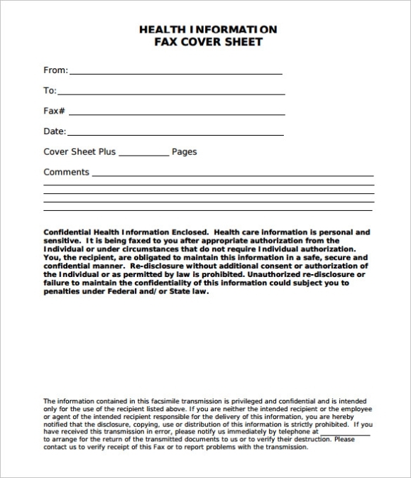Free 10+ Best Medical Fax Cover Sheet Examples & Templates [Download With Regard To Medical Office Note Template