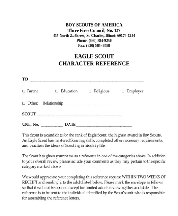 Free 13+ Sample Eagle Scout Recommendation Letter Templates In Pdf | Ms pertaining to Eagle Scout Recommendation Letter Template