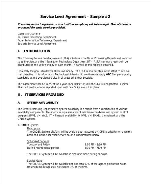 Free 13+ Sample Service Level Agreement Templates In Pdf | Ms Word with Software Warranty Agreement Template