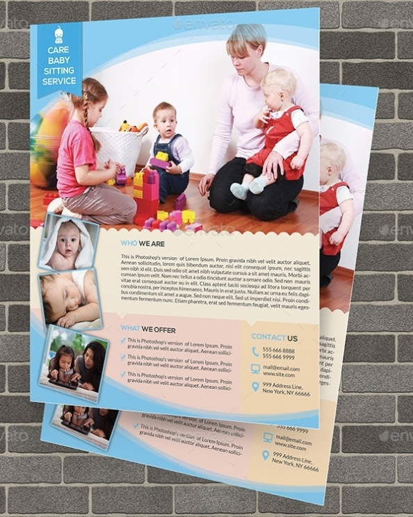 Free 14+ Babysitting Flyers In Pdf | Ms Word | Psd | Ai | Eps with regard to Babysitting Flyer Free Template