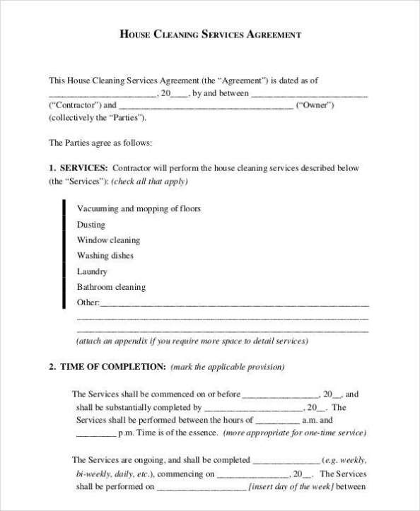 Free 14+ Cleaning Company Services Contract Templates In Pdf | Ms Word Within Cleaning Business Contract Template