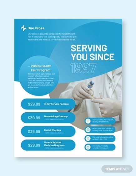 Free 15+ Medical Flyer Designs In Psd | Ai | Vector Eps | Indesign | Ms With Health Fair Flyer Templates Free