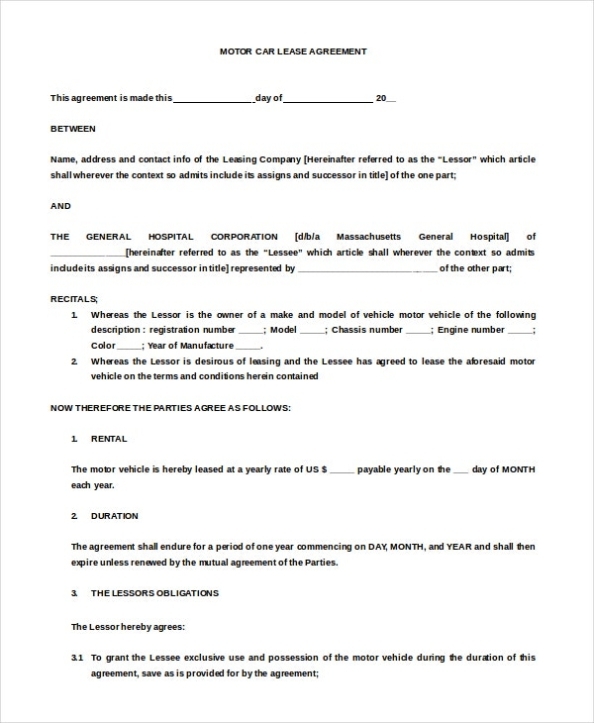 Free 18+ Car Rental Agreement Templates In Google Docs | Pages | Ms With Lease Of Vehicle Agreement Template