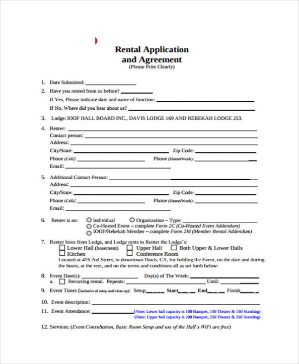 Free 21+ Rental Agreement Forms In Pdf Inside Free Facility Rental Agreement Template