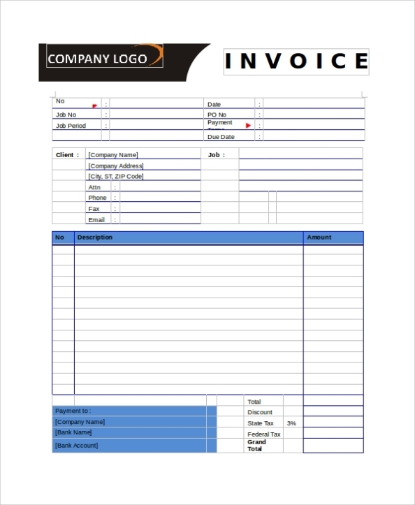 Free 25+ Sample Invoice Templates In Pdf | Ms Word | Excel With Graphic Design Invoice Template Word