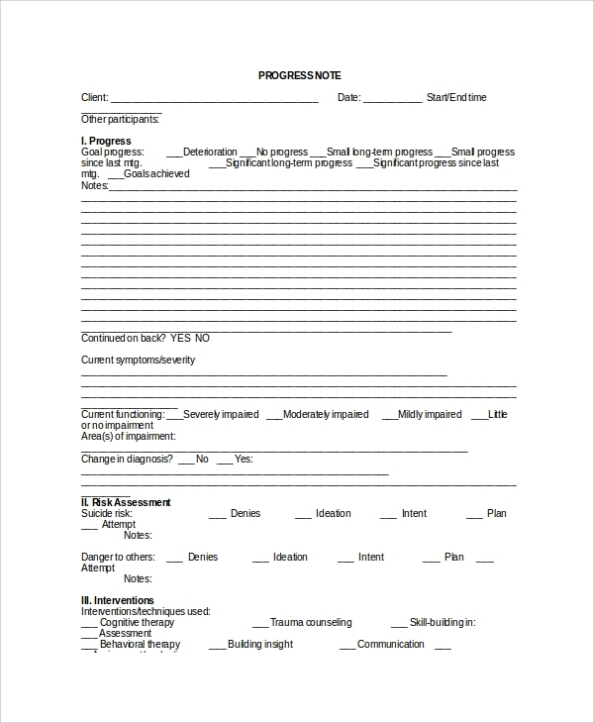 Free 5+ Sample Therapy Note Templates In Pdf | Ms Word intended for Psychiatry Note Template