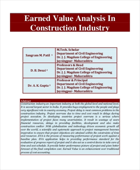 Free 9+ Sample Earned Value Analysis Templates In Pdf | Google Docs Pertaining To Business Value Assessment Template