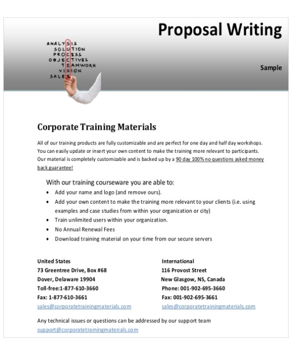 Free 9+ Sample Training Proposal Letter Templates In Pdf For Course Proposal Template