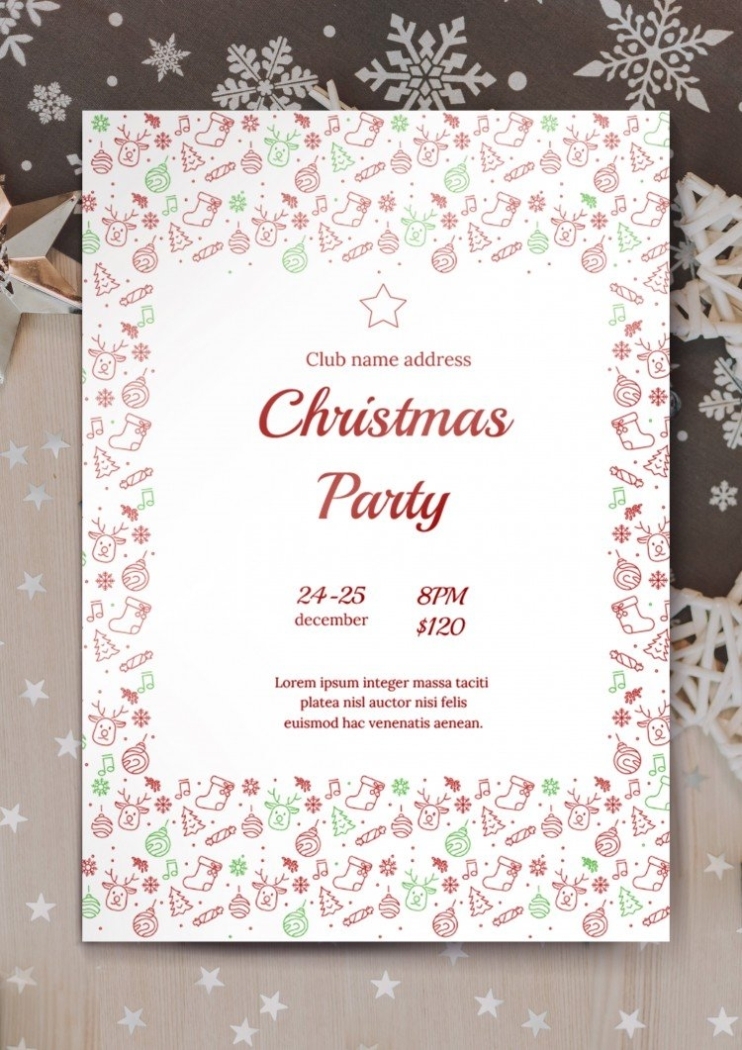 Free Christmas Party Flyer Template In Google Docs Pertaining To Google Flyer Templates