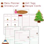 Free Christmas Themed Menu Planner Printables Set | Free Homeschool Deals throughout Christmas Day Menu Template