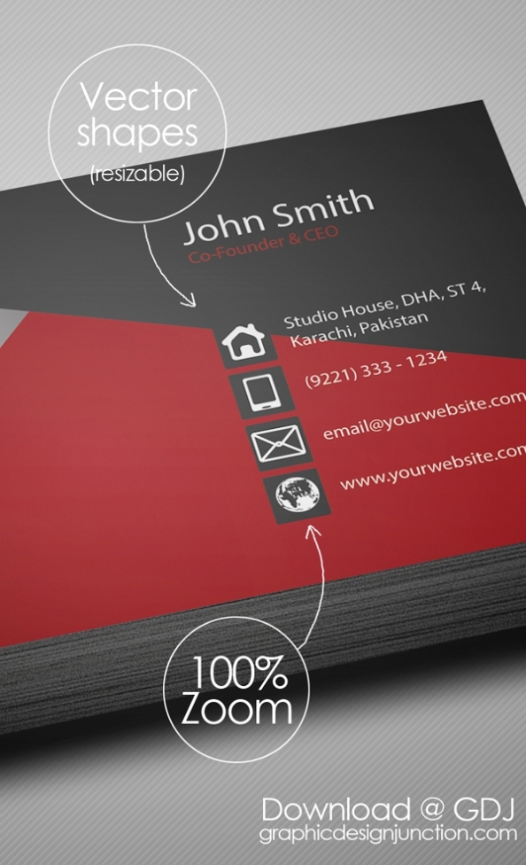 Free Creative Red Business Card Psd Template | Freebies | Graphic Inside Web Design Business Cards Templates