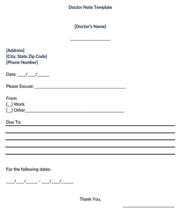 Free Doctor'S Note Templates (Uses & Overview) Inside S Note Templates