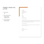Free Formal Thank You Letter Template In Microsoft Word, Apple Pages within Printable Thank You Note Template