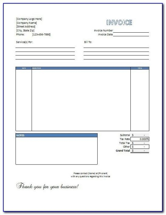Free General Labor Invoice Template | Excel | Pdf | Word (.Doc In Inside Labor Invoice Template Word