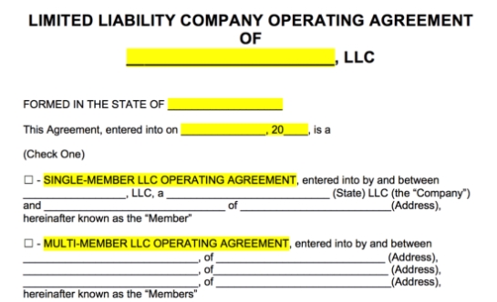 Free Llc Operating Agreement Template | Sample - Pdf | Word - Eforms pertaining to Multiple Partnership Agreement Template