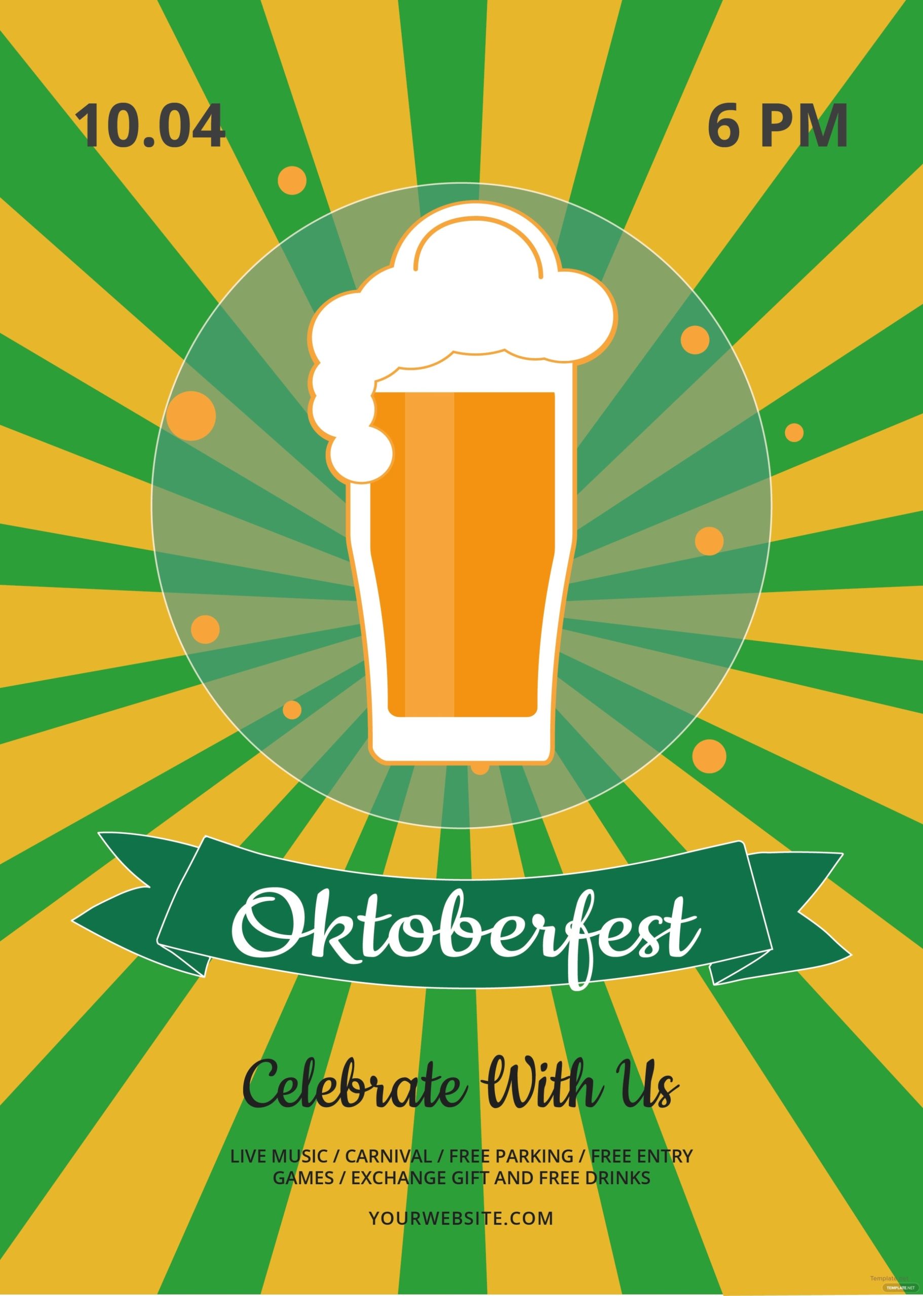 Free Oktoberfest Flyer Template In Adobe Illustrator | Template Inside Free Flyer Template Illustrator