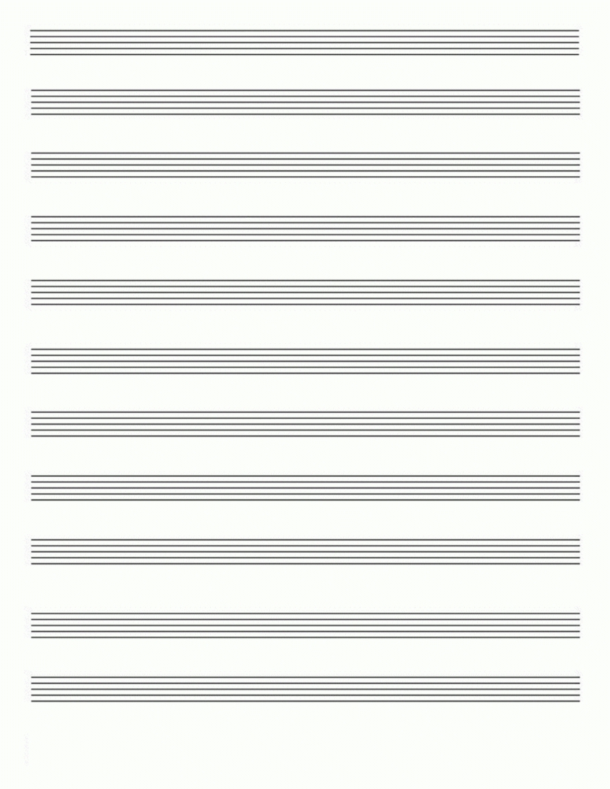 Free Printable Blank Music Staff Paper - Free Printable regarding Music Notes Paper Template