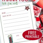 Free Printable Christmas Thank You Notes For Kids | Sunny Day Family inside Christmas Note Card Templates