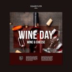 Free Psd | Wine Flyer Template Design with Wine Flyer Template
