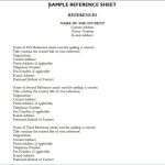 Free Reference List Templates - Free Word Templates regarding Business Reference Template Word