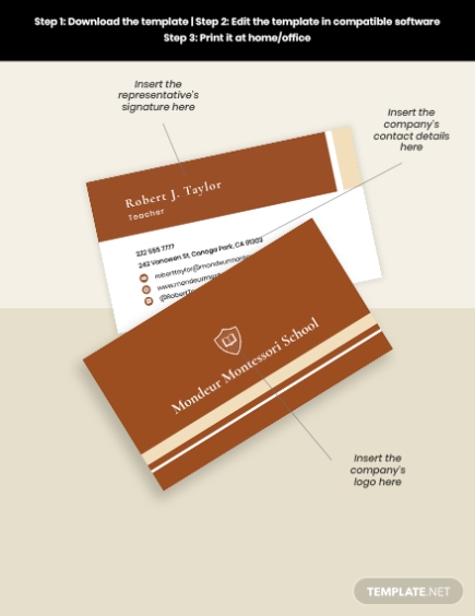 Free School Teacher Business Card Template - Word, Apple Pages, Psd In Business Cards For Teachers Templates Free