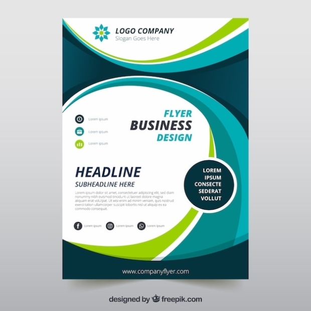 Free Vector | Flyer Template With Business Information With Regard To Informational Flyer Template