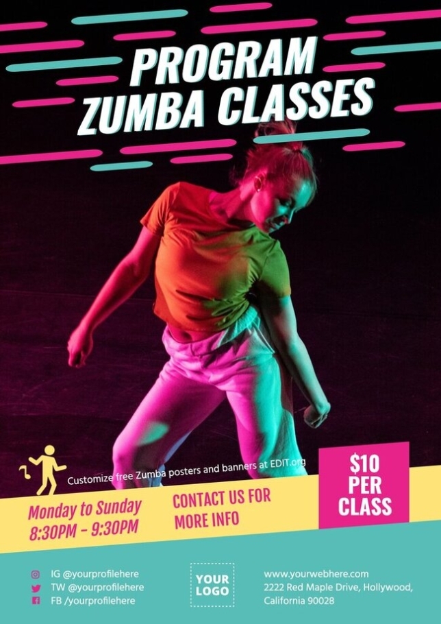 Free Zumba Flyer Templates To Edit Online for Free Zumba Flyer Templates