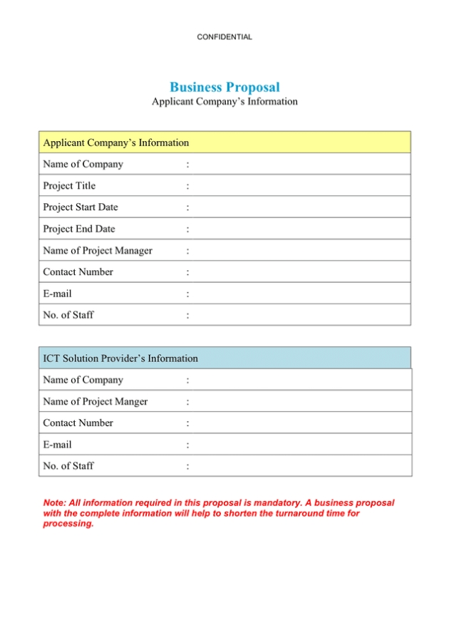 Generic Business Proposal Template - Download Free Documents For Pdf In Sample Business Proposal Template
