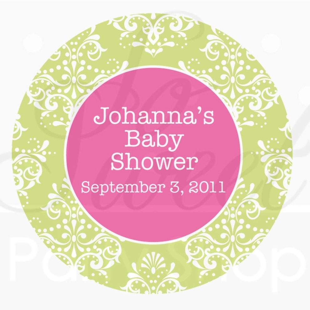 Girls Baby Shower Favor Sticker Labels Baby Shower Favors for Baby Shower Label Template For Favors