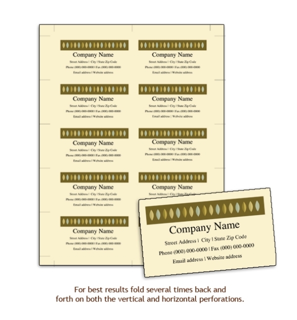 Golden Design Business Card - Southworth inside Southworth Business Card Template