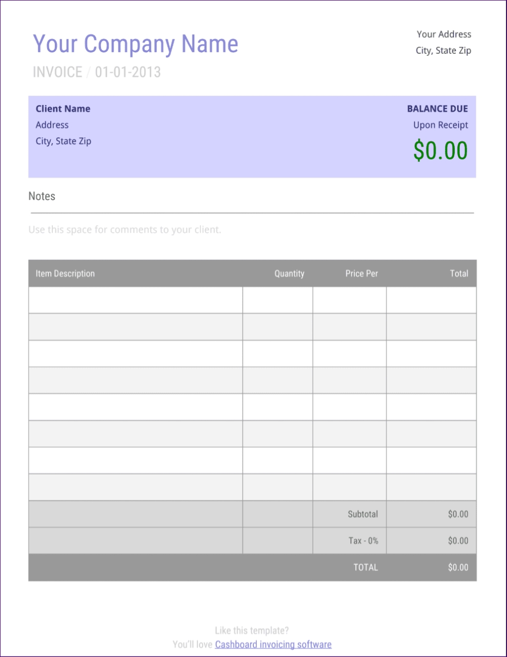 Google Docs Invoice Template Docs Sheets Invoice Simple - Free Google with regard to Google Drive Invoice Template