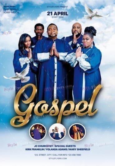 Gospel Psd Flyer Template #28277 - Styleflyers In Gospel Flyer Template