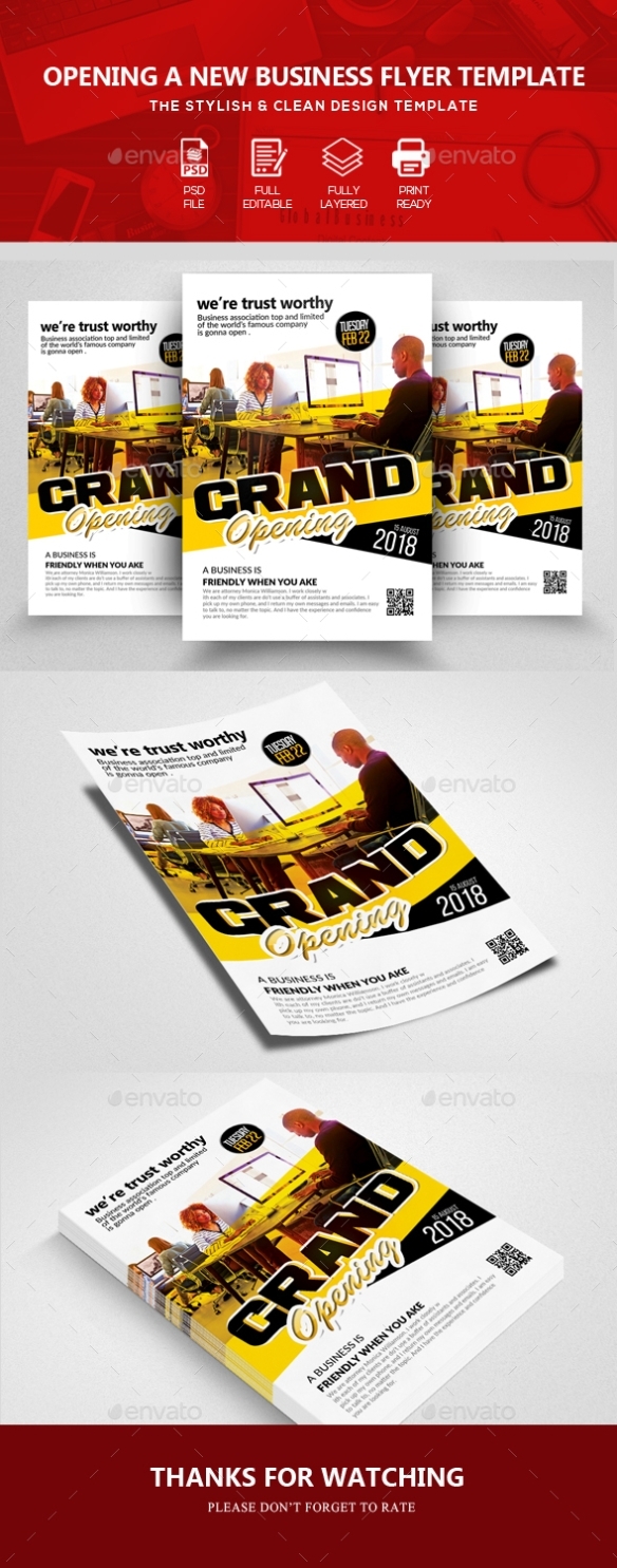 Grand Opening Business Flyer Templates By Designhub719 | Graphicriver Intended For Now Open Flyer Template