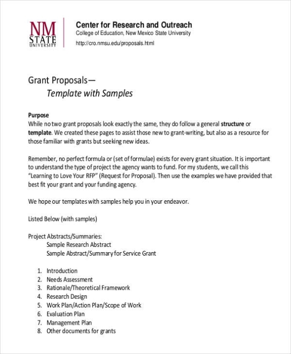 Grant Proposal - 12+ Examples, Format, Pdf | Examples pertaining to Research Grant Proposal Template