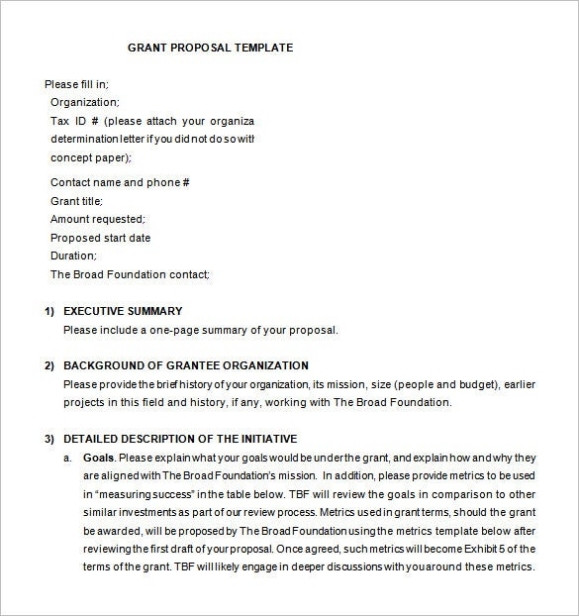 Grant Proposal Template - 19+ Free Sample, Example, Format Download Throughout Sample Grant Proposal Template
