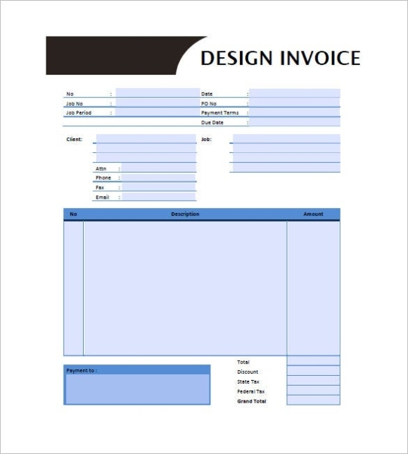 Graphic Design Invoice Template - 14+ Free Word, Excel, Pdf Format For Invoice Template For Graphic Designer Freelance