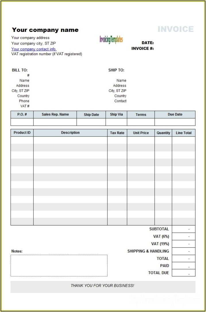 Handyman Invoice Forms - Template 1 : Resume Examples #76Yg5Bp2Ol within Business Invoice Template Uk