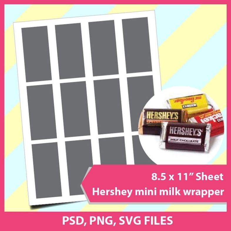 Hershey Candy Bar Wrapper Template Blank Template Microsoft | Etsy Within Hershey Labels Template