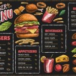 Horizontal Menu Template With Burger Fries Vector Free Download in Horizontal Menu Templates Free Download